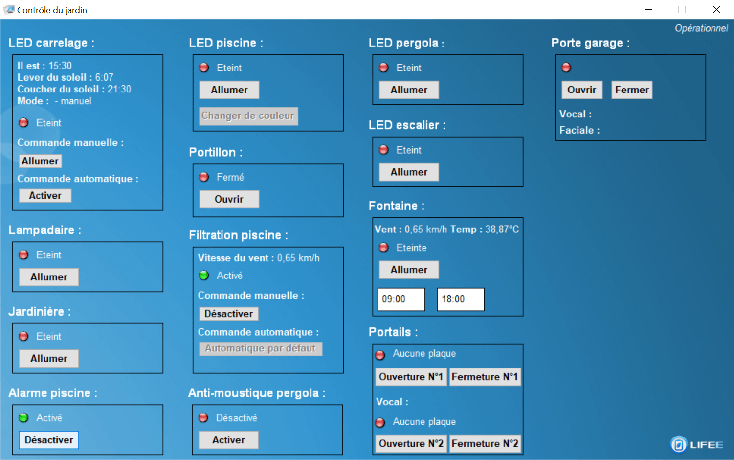 Système domotique extérieur - Gestion intégrée jardin et terrasse