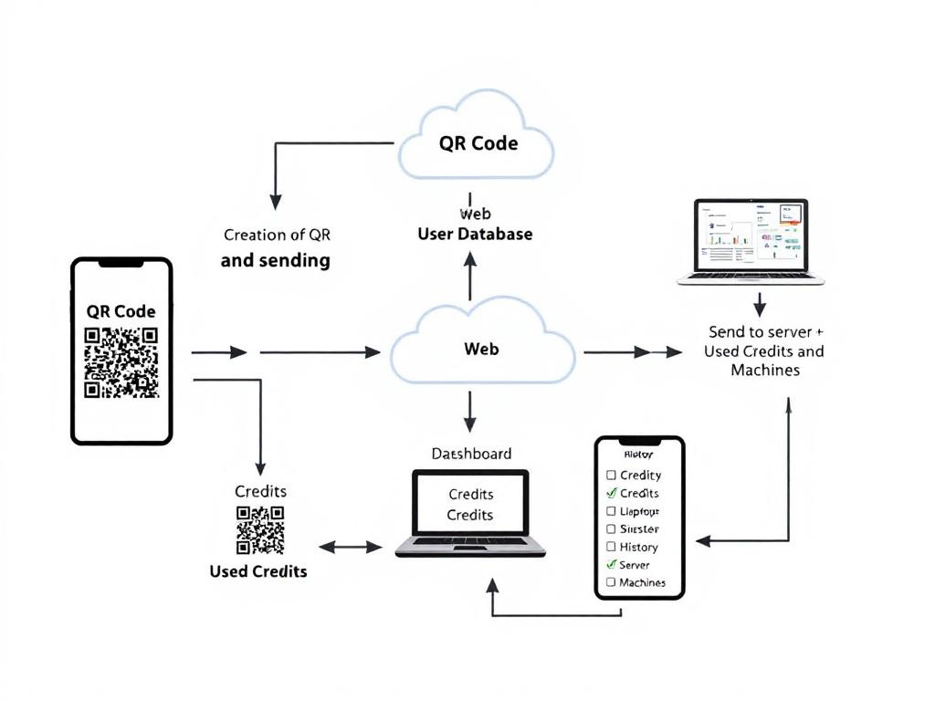 Connected laundry payment system – functional diagram